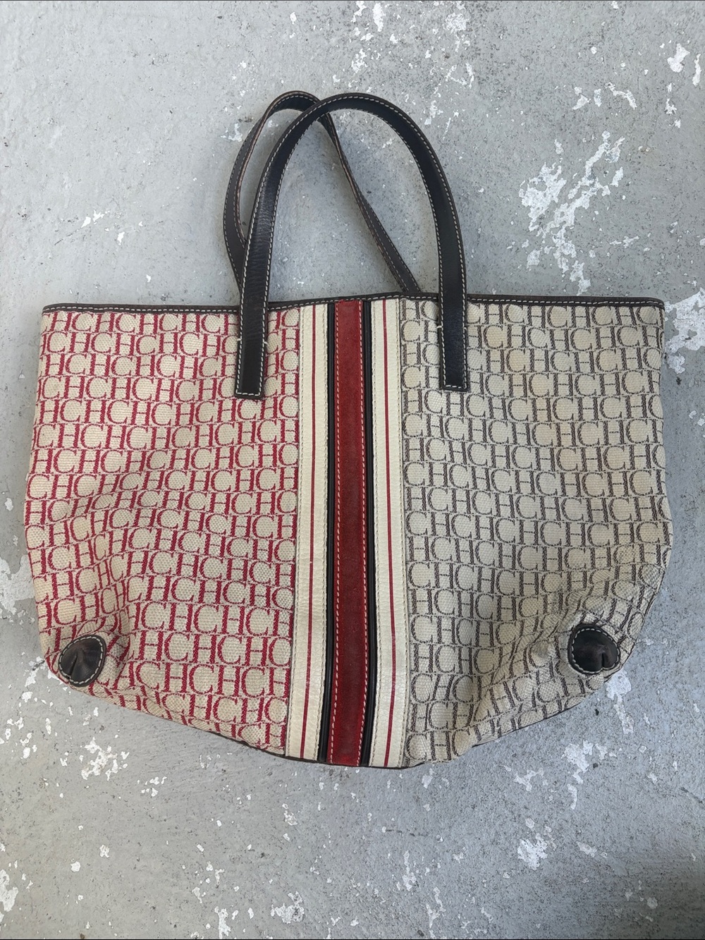 Carolina Herrera fabric tote